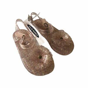 NWT Old Navy Pink Jelly Flower Sandals Size 6